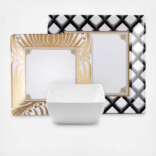 Essex 12-Piece Melamine Dinnerware Set, Service for 4