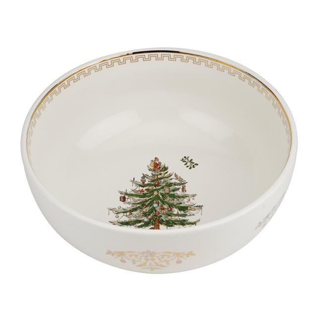 Christmas Tree Gold 10 Inch Salad Bowl