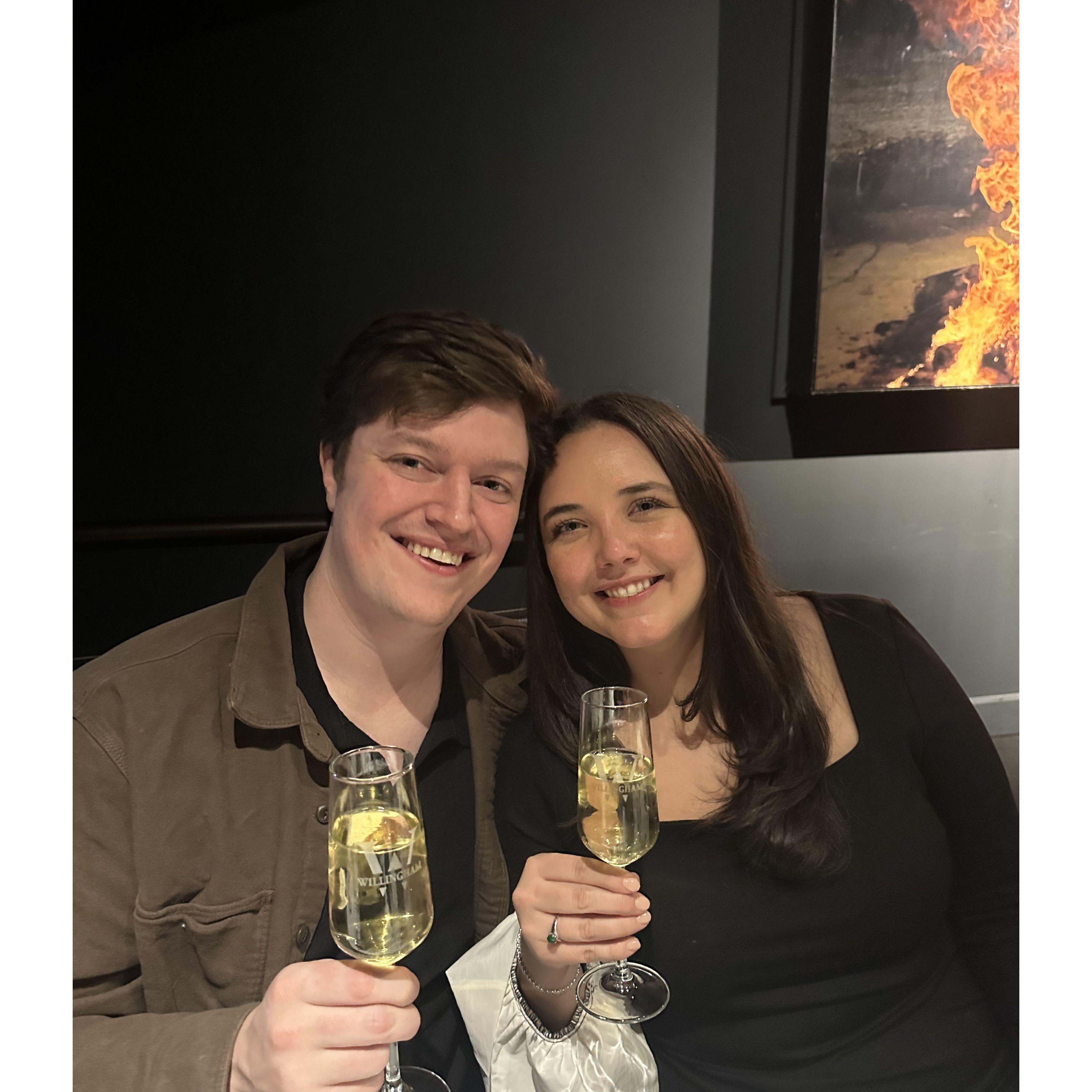 Our engagement dinner with both of our families - the best night! (2025)