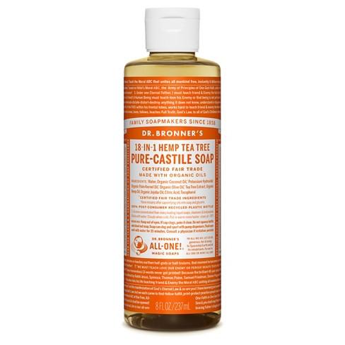 Dr. Bronner's Tee Tree Pure-Castile Liquid Soap - 8oz