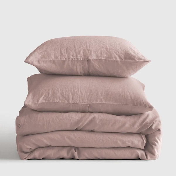 Linen Duvet Cover Set | Quince in Dusty Mauve