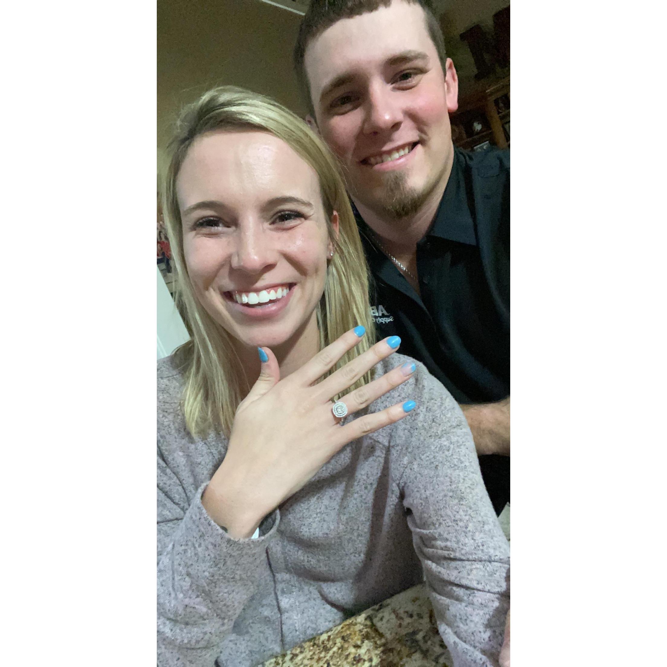 Our only picture from our engagement day!! Excitement caused us to forget about pictures!!