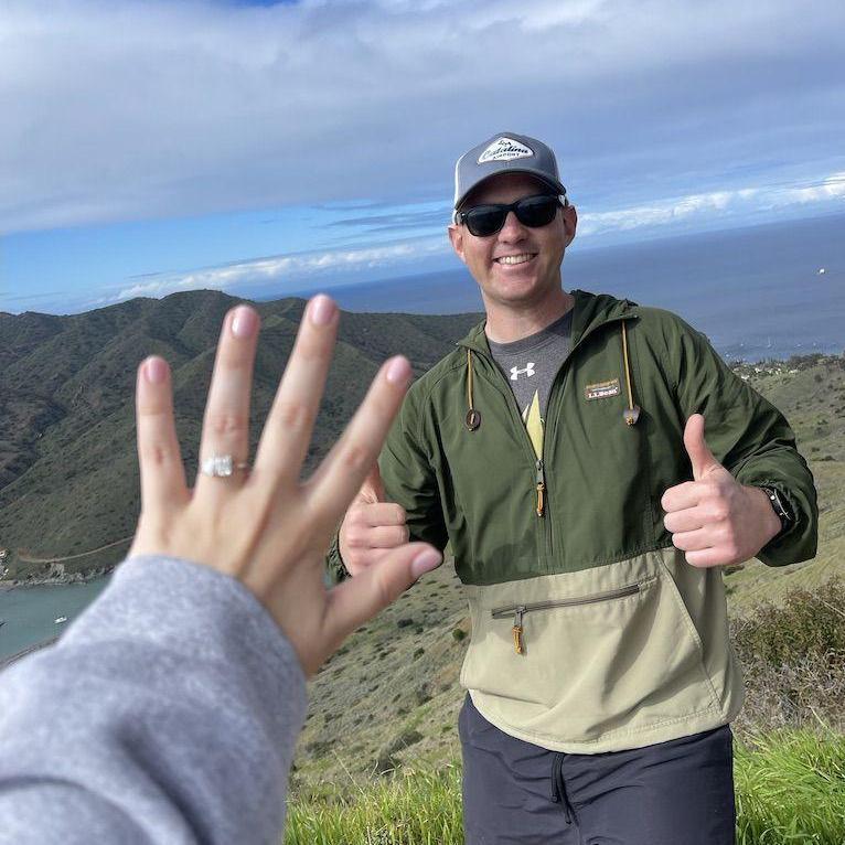 Ben proposed on a hike on Catalina Island.