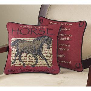 Advice from a Horse Accent Pillow