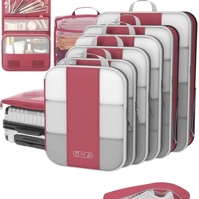 10 Set Compression Packing Cubes for Travel Essentials,Organizer Bags for Clothing