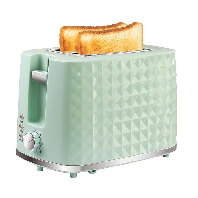 Seydere Toaster 2 Slices, Toasters Wide Slot, Bread Toaster with Cancel, Bagel, Defrost Function, Bagel Toasters with Removable Tray & 6 Temperature Settings, Green