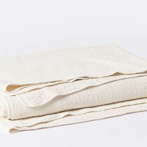 Cascade Organic Matelasse Coverlet - Undyed, King
