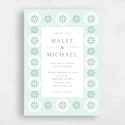 Seafoam, Green Wedding Invitation - Aeolus Classic
