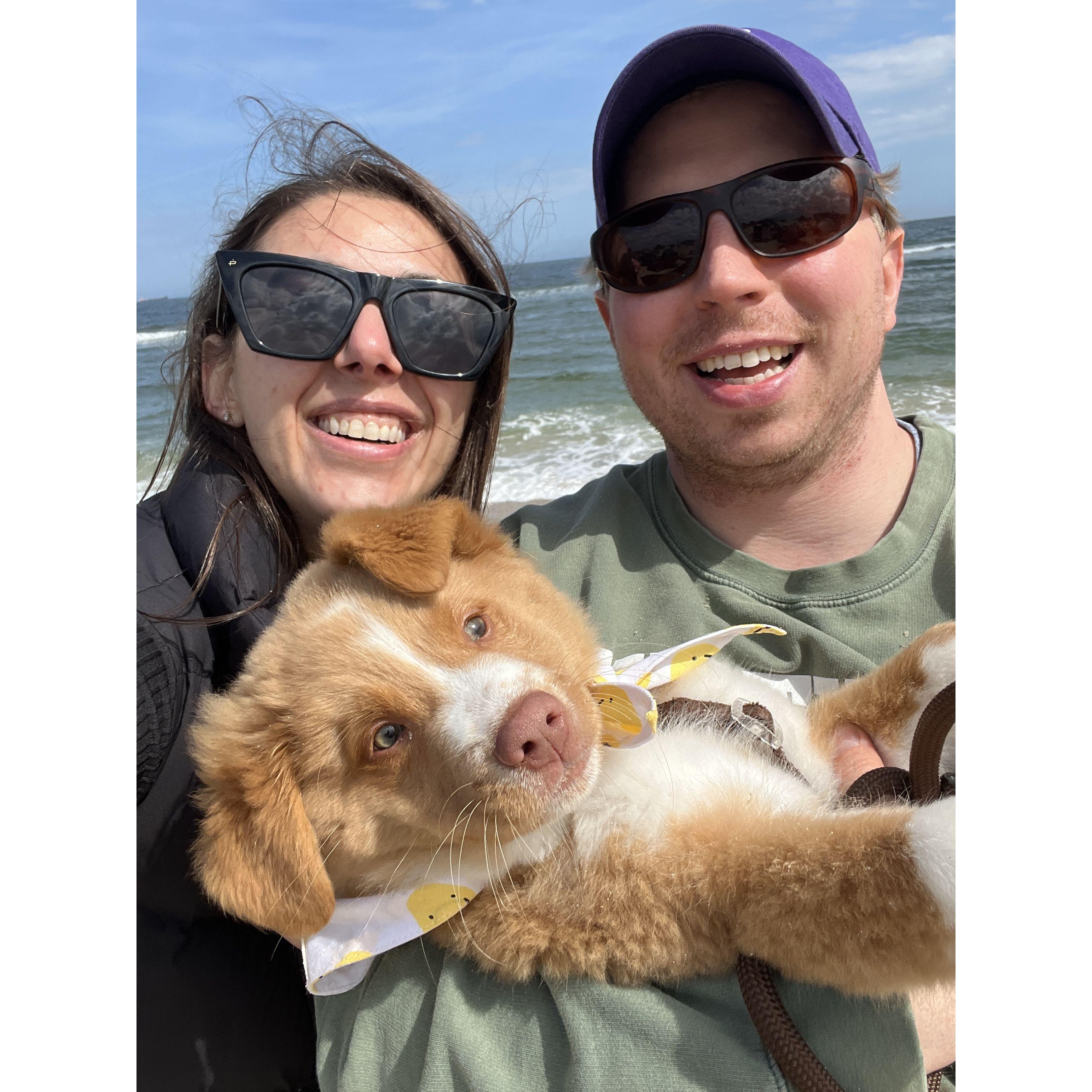 Andy's first beach day