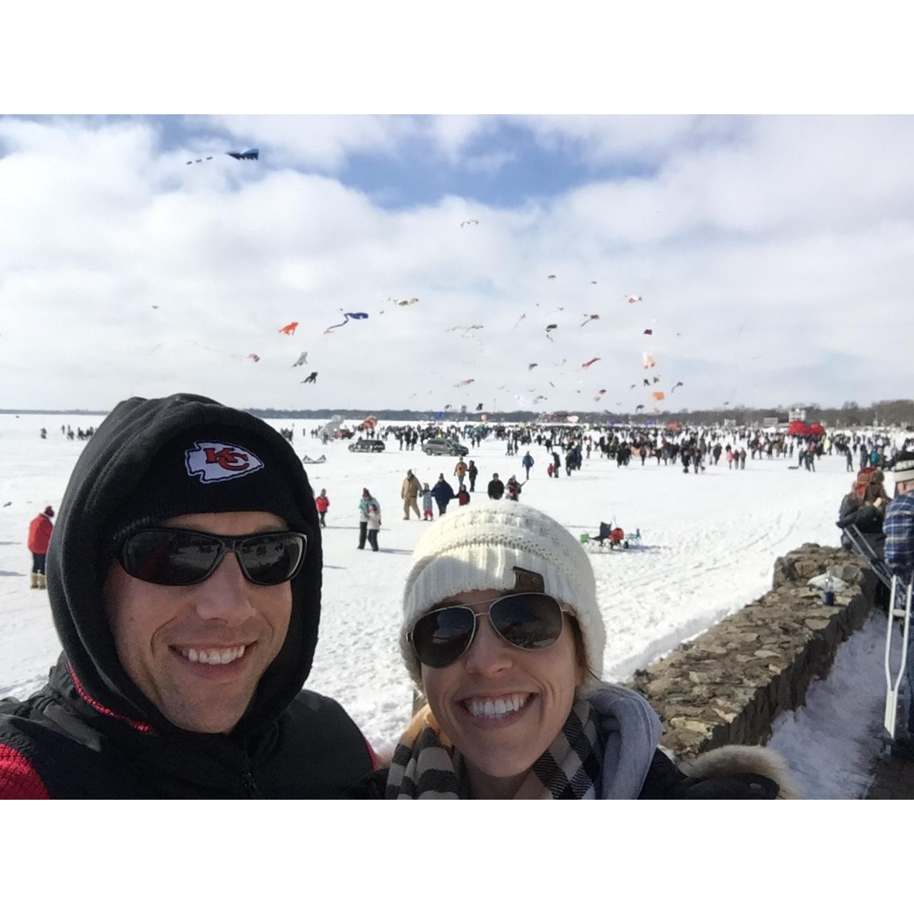 The annual Kite Festival in Clear Lake, IA