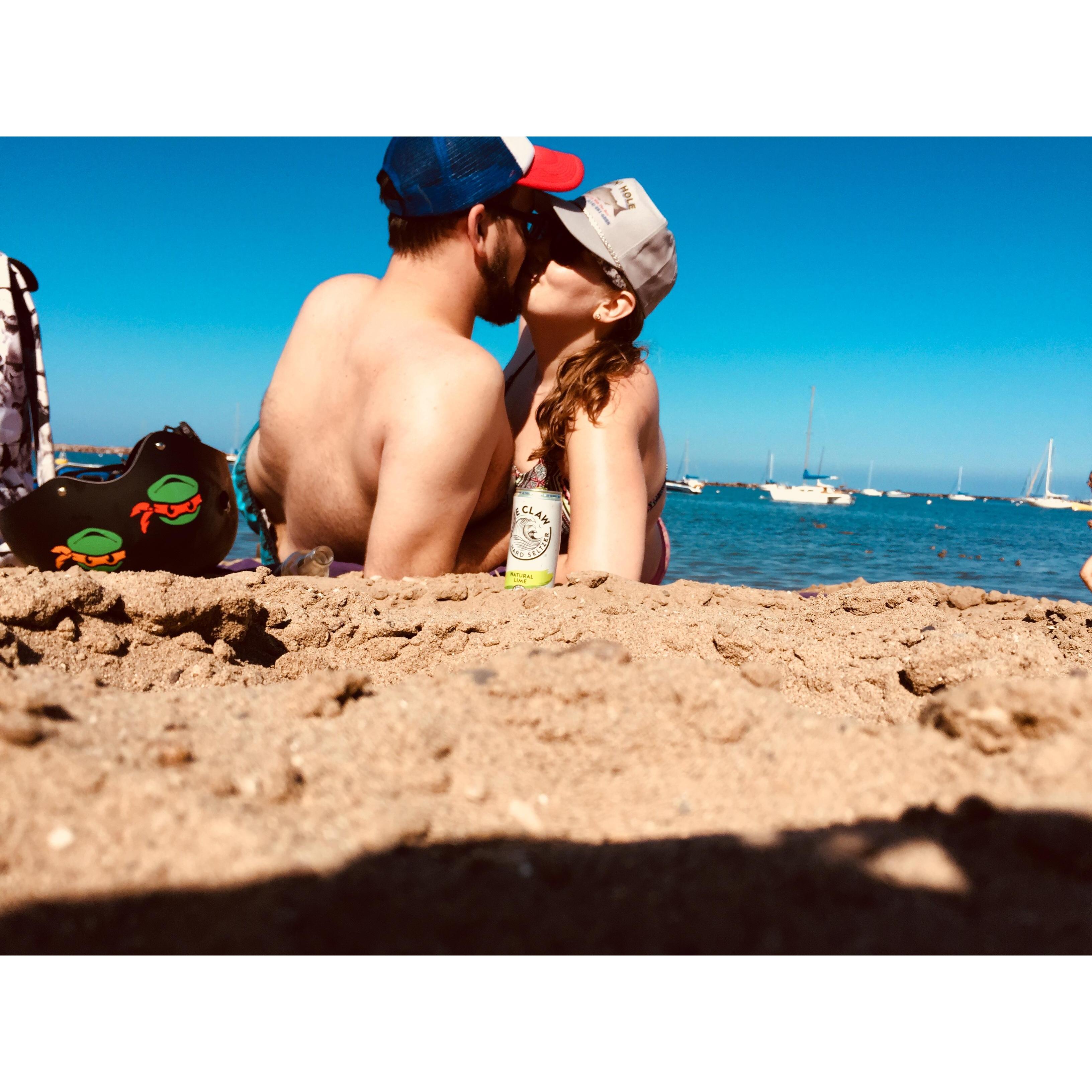 We spend most of summer outside, Abby usually drags Matt to the lake.