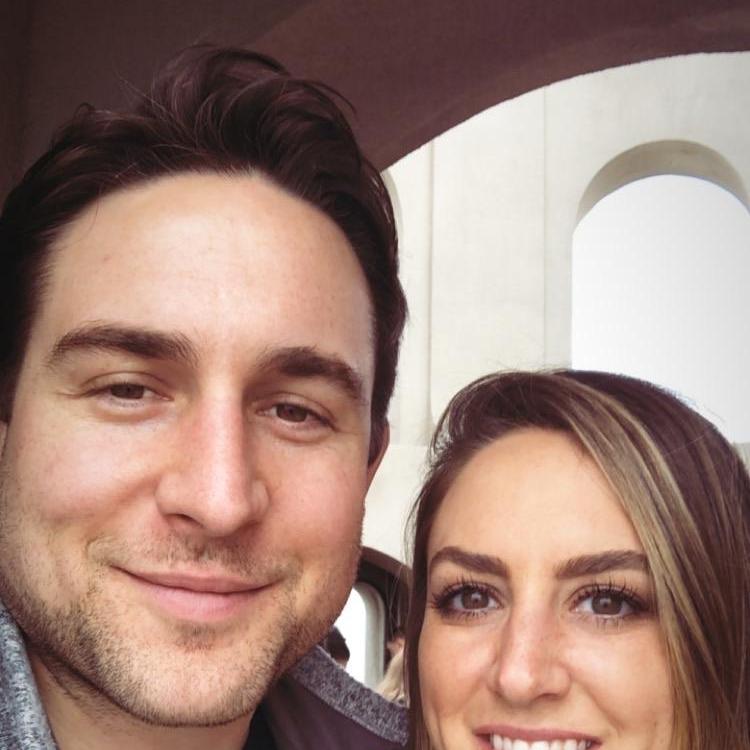 Dan's hair looked so good in this photo that we were forced to cut off Whitneys face.  This photo may not be up for very long.