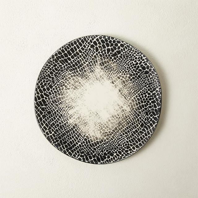 Draco Black and White Appetizer Plate