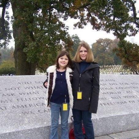 Childhood picture of Kaitlyn and Mother of the Bride, Jenn Deese, at Washington DC