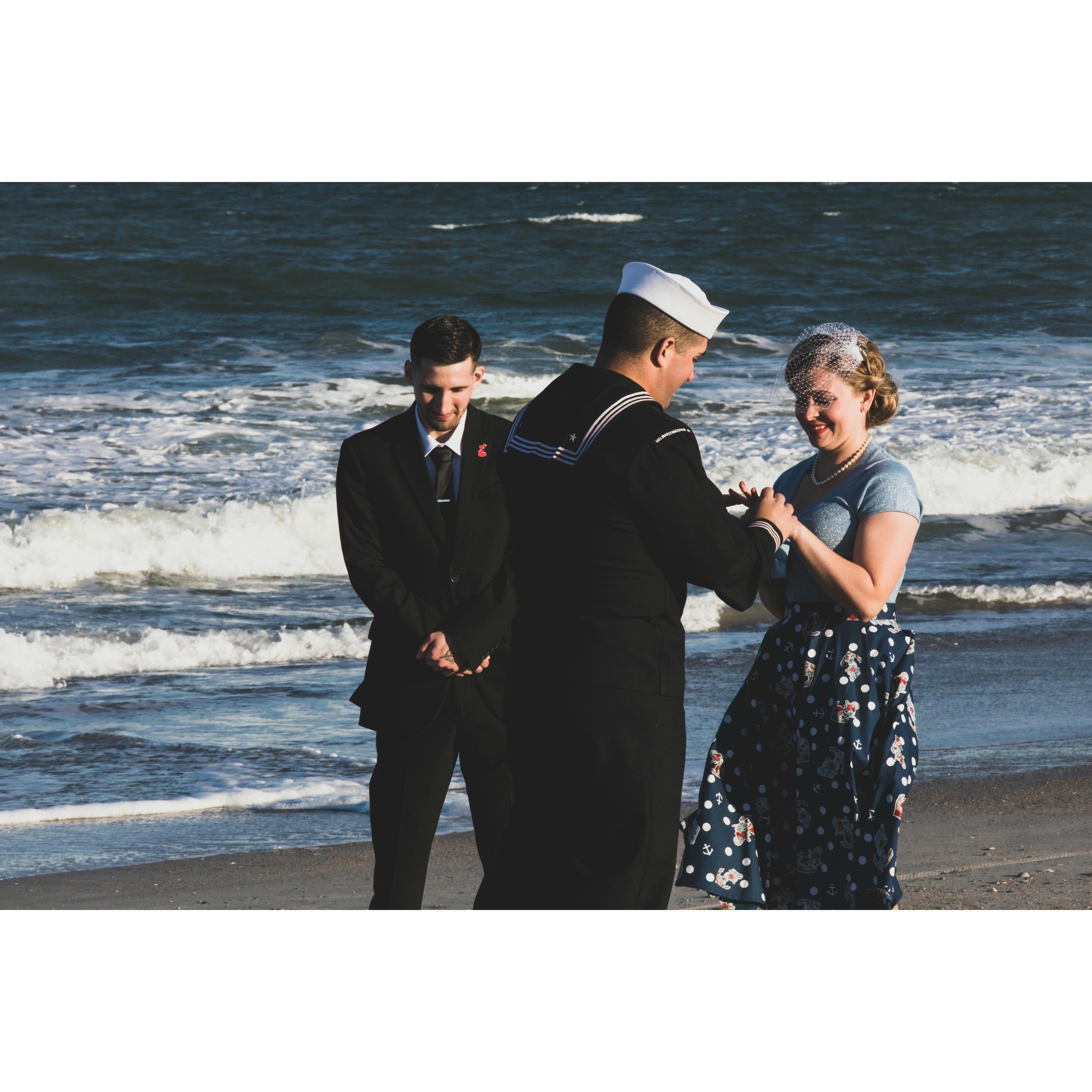 The exchanging of rings!