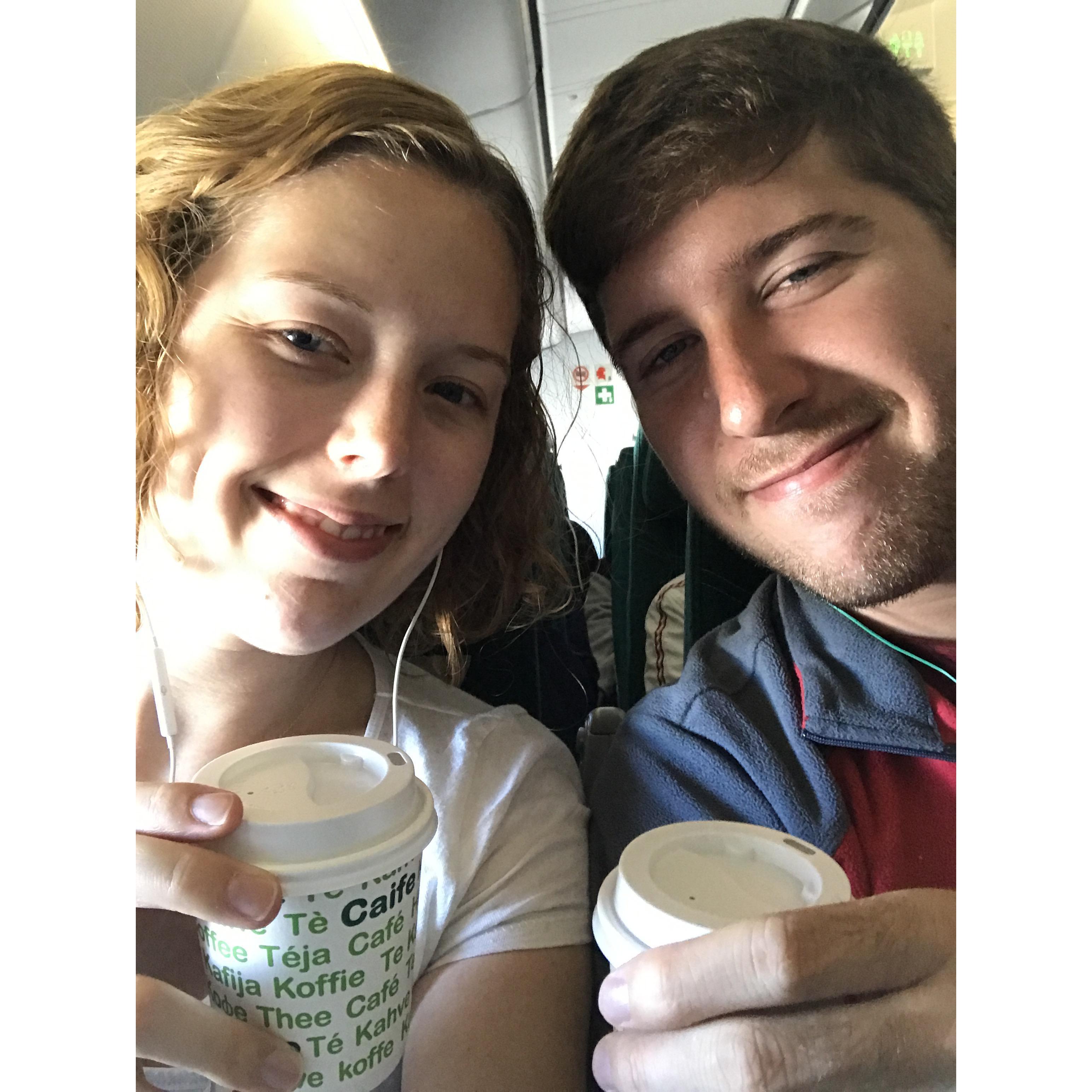 When the airlines serve nice tea, you know your in Europe!