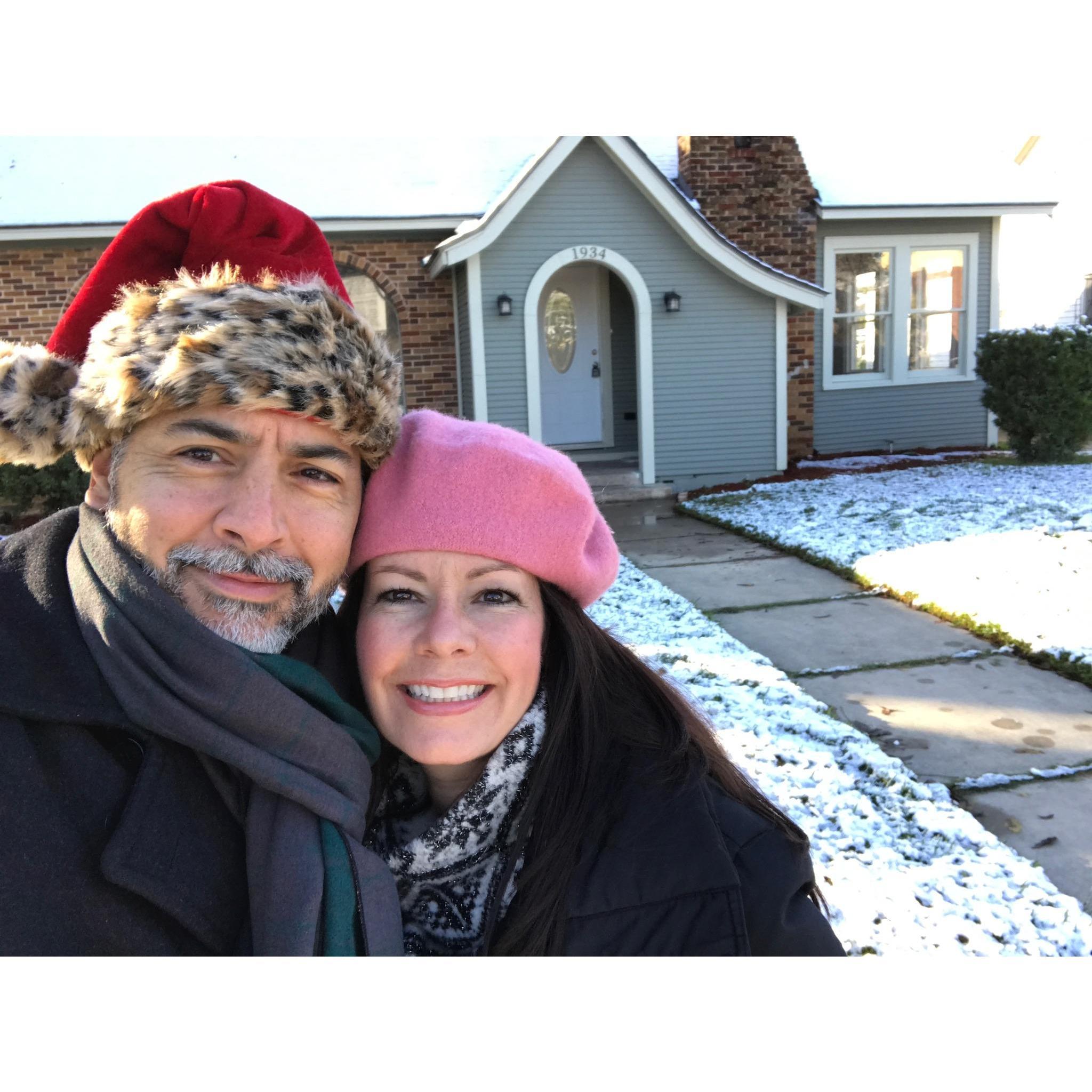 Christmas and a snow-covered house in San Antonio, 2017!