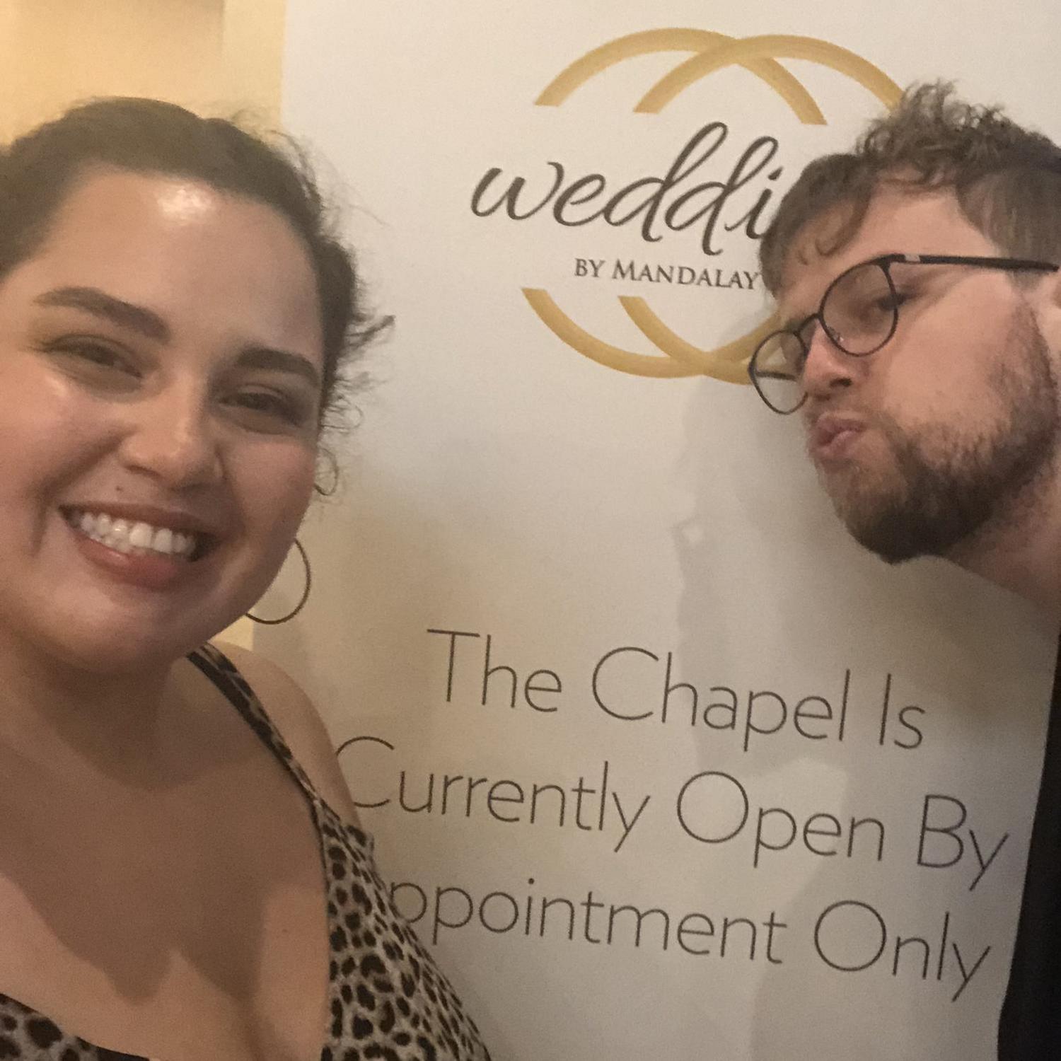 June 2021. We went on our first trip together to Vegas and sent this picture to our parents as a joke. Look who’s laughing now, right?
