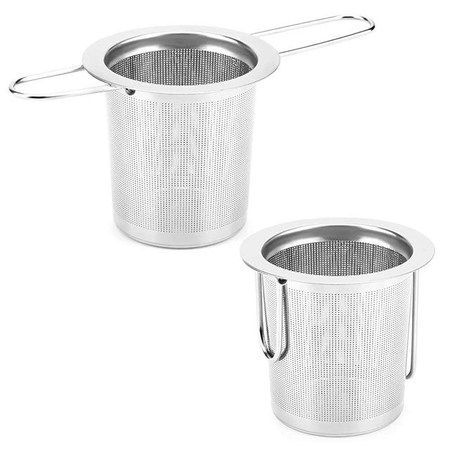 Tea Infuser, Evmliy Stainless Steel Tea Strainer Sitting in Mugs, Tea Infusers for Loose Tea, Tea Diffuser Long-Handled Tea Strainers Tea Filters, Loose Tea Steeper Herbs, Christmas Gifts for Dad Mom