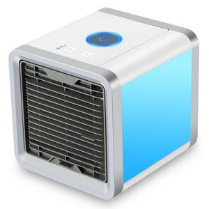 Fitfirst Personal Space Air Cooler, 3 in 1 USB Mini Portable Air Conditioner, Humidifier, Purifier and 7 Colors Nightstand, Desktop Cooling Fan for Office Home Outdoor Travel (White Cooler)