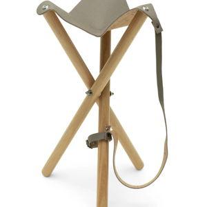 Foldable Tripod Stool - Taupe