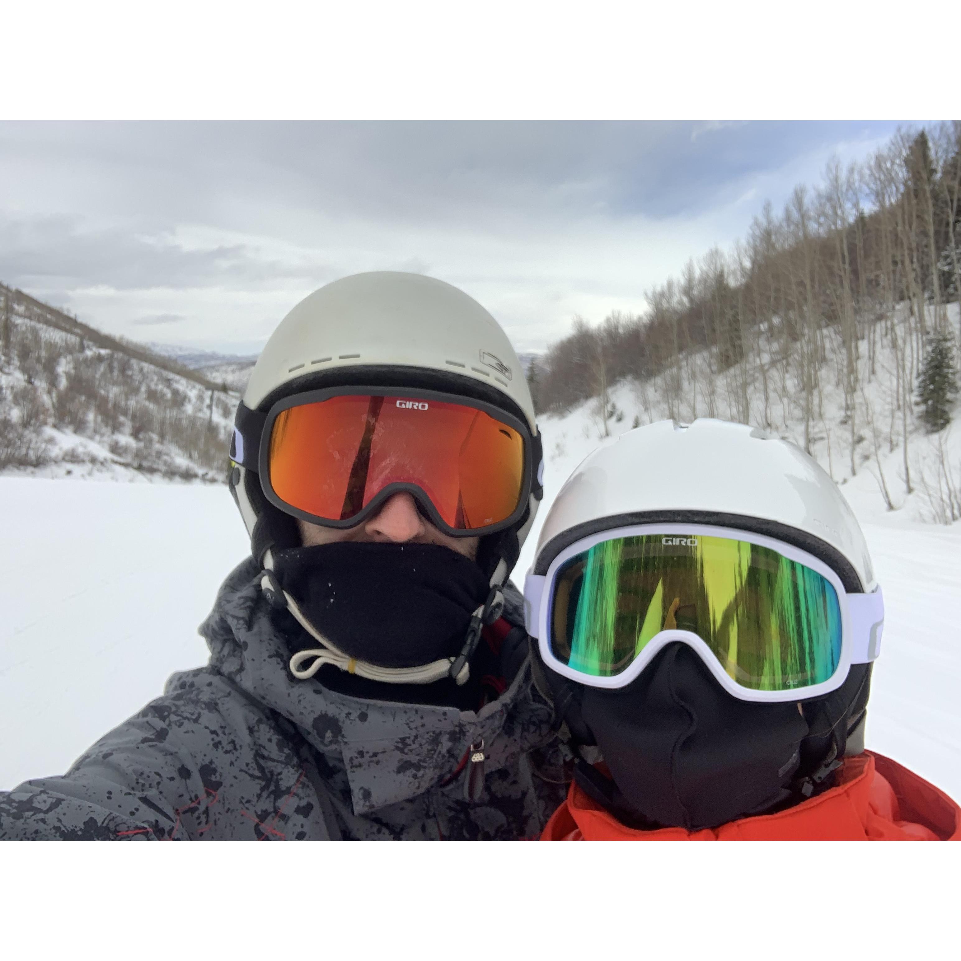 B's first time on the slopes!