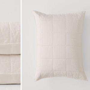 PACT Home Bone Organic Quilted Sham 2-Pack ST
