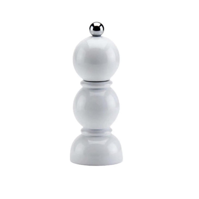 White Mini Bob Salt or Pepper Mill by Addison Ross