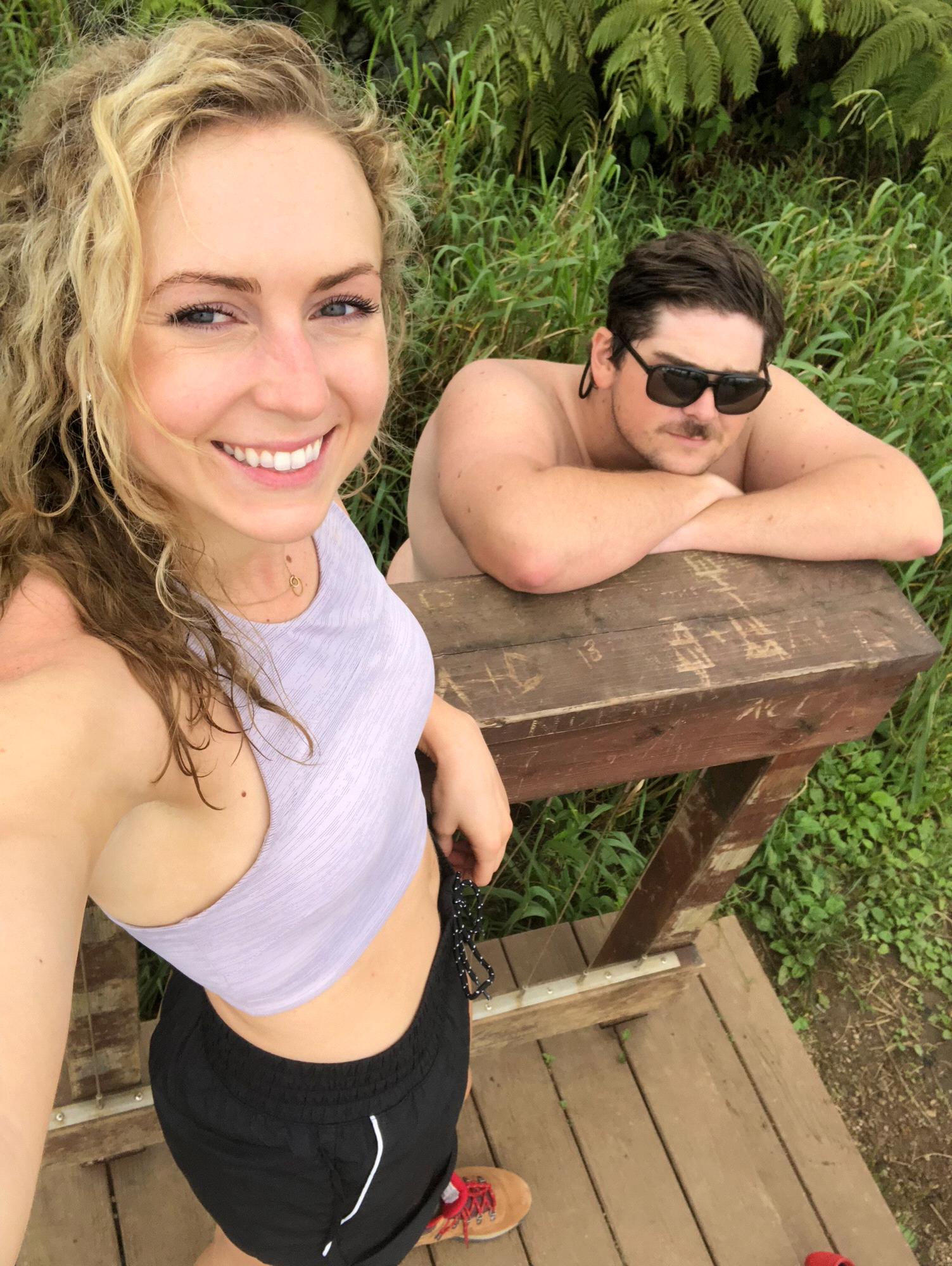 At the top of the mountain before Clark proposed.