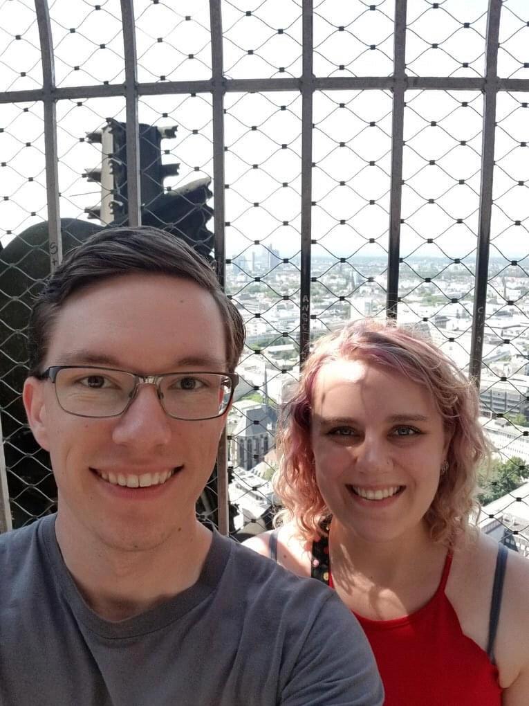 At the top of Cologne Cathedral (May 2018)