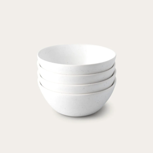 Dessert Bowls Set of 4 | Speckled White
