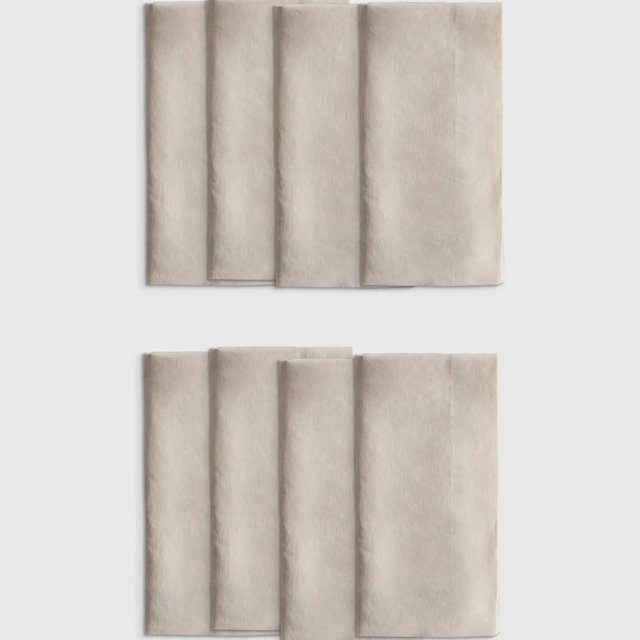 European Linen Everyday Napkins (Set of 8) in Sand