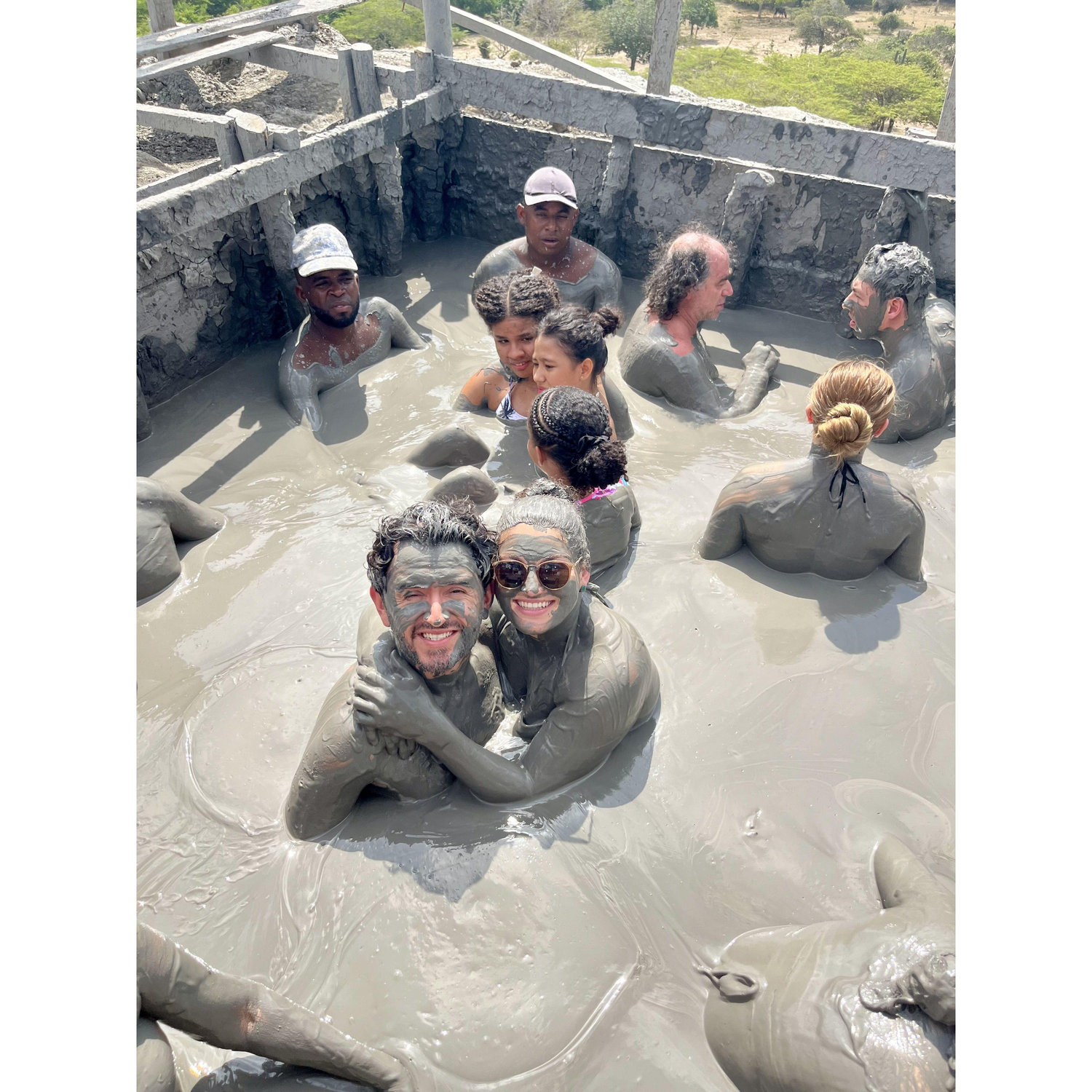 Enjoying a mud bath inside the Volcan de Totum, or Totum's Volcano, just outside of Cartagena (2023)