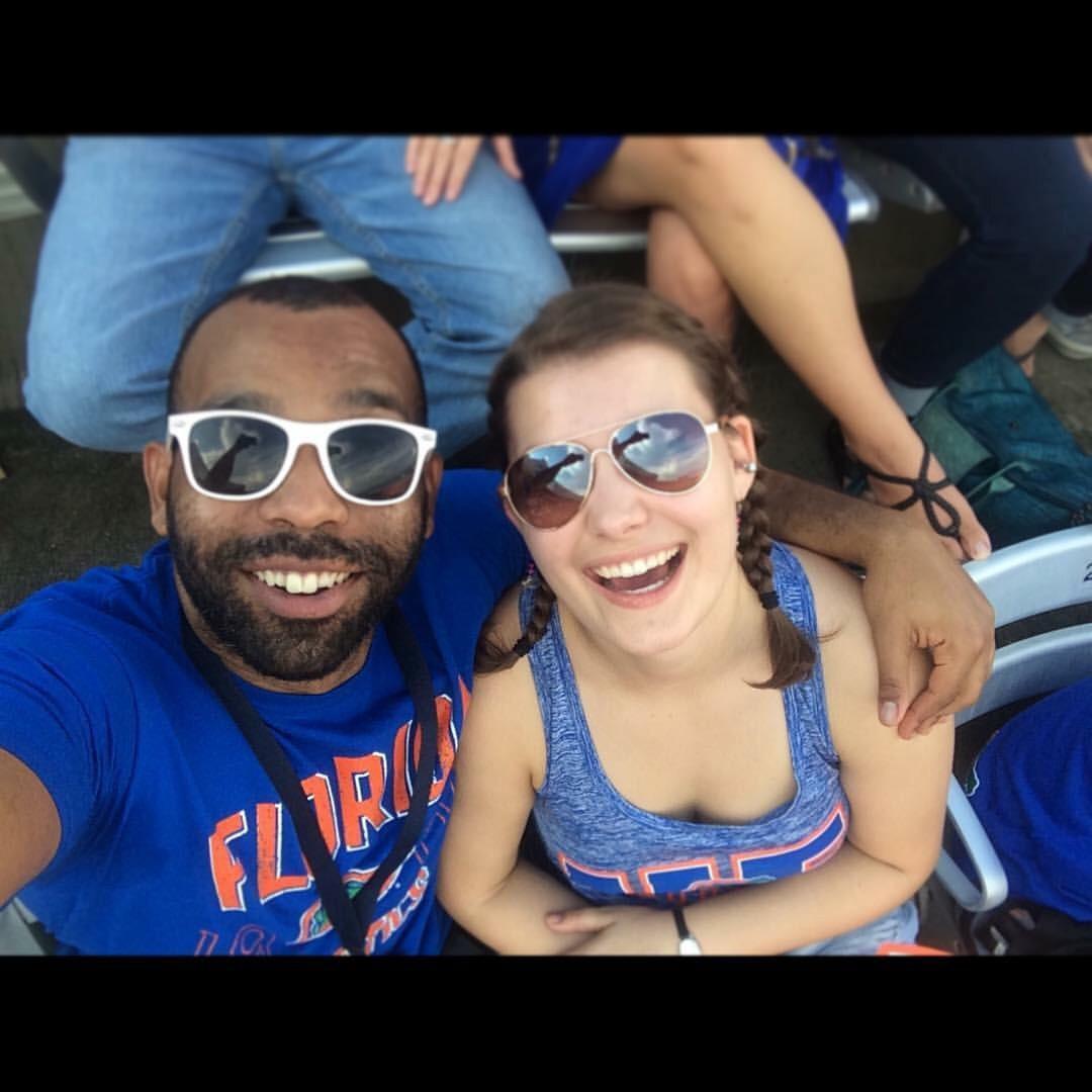 Brittney's first Gator game, 2015!