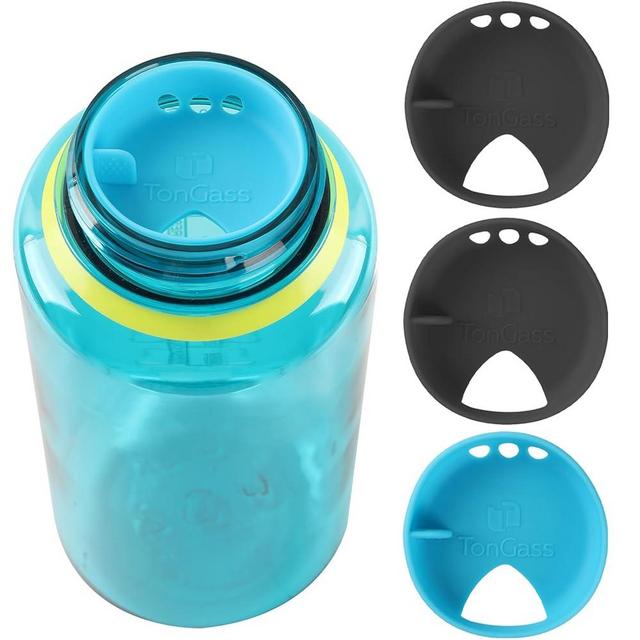 TonGass [4-Pack BPA-Free Silicone Wide Mouth Splash Guard Competible with Nalgene Wide Mouth Water Bottles Anti-Spill Intended Accessory for HydraPak Water Bottle Splash Guard Fits 63mm Waters Bottle
