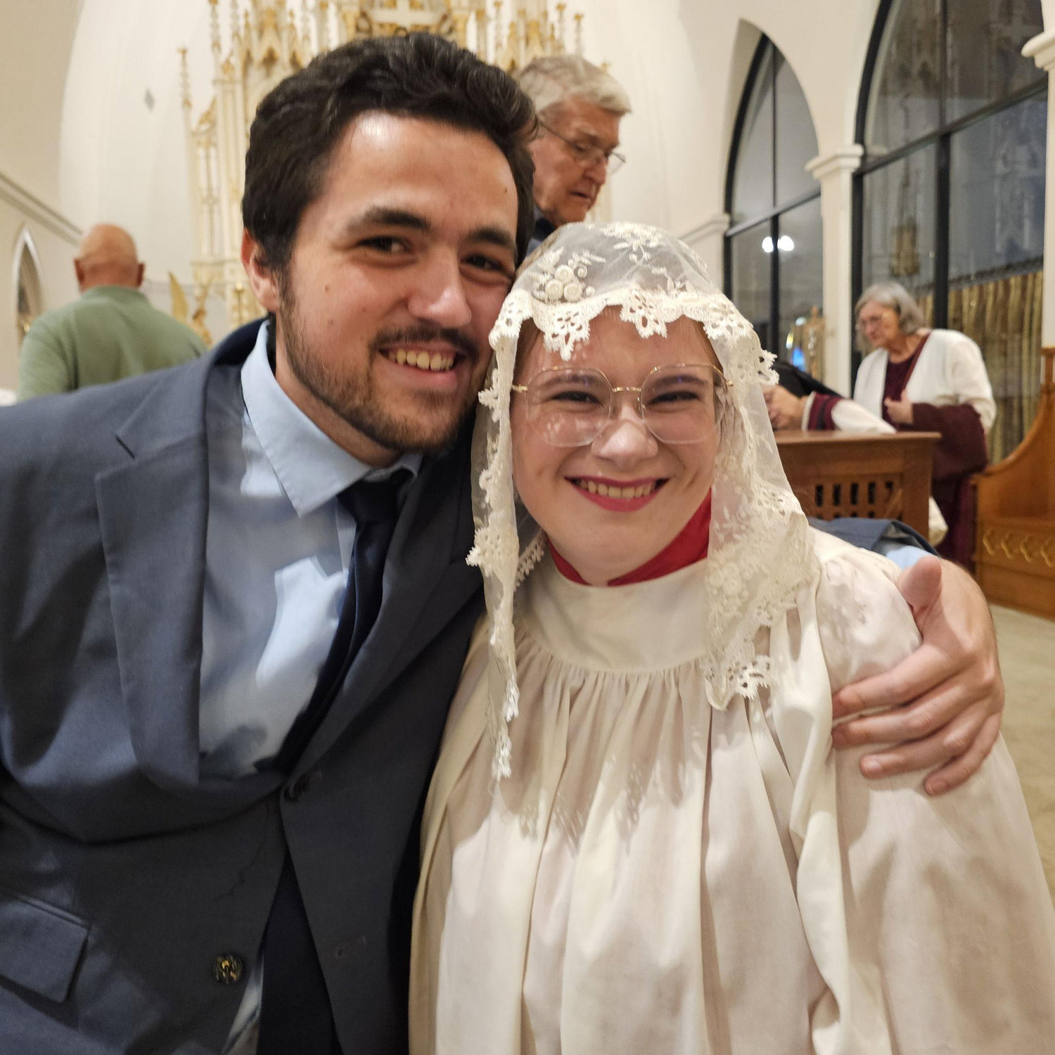 Right after the continuo organ was dedicated at St. Mary's, Nic came all the way down from San Antonio to attend the concert!