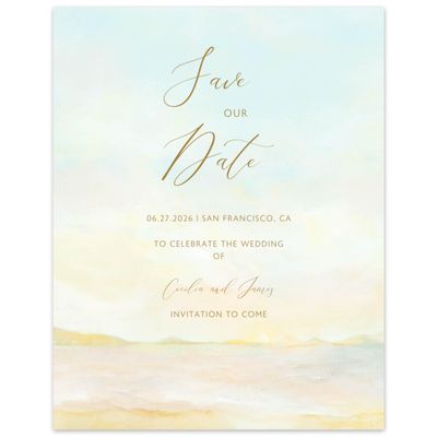 Butter, Yellow Wedding Digital Save the Date - Andalusia Portrait
