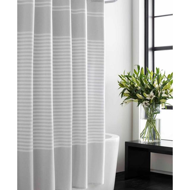 Vera Wang Seersucker Stripe Shower Curtain