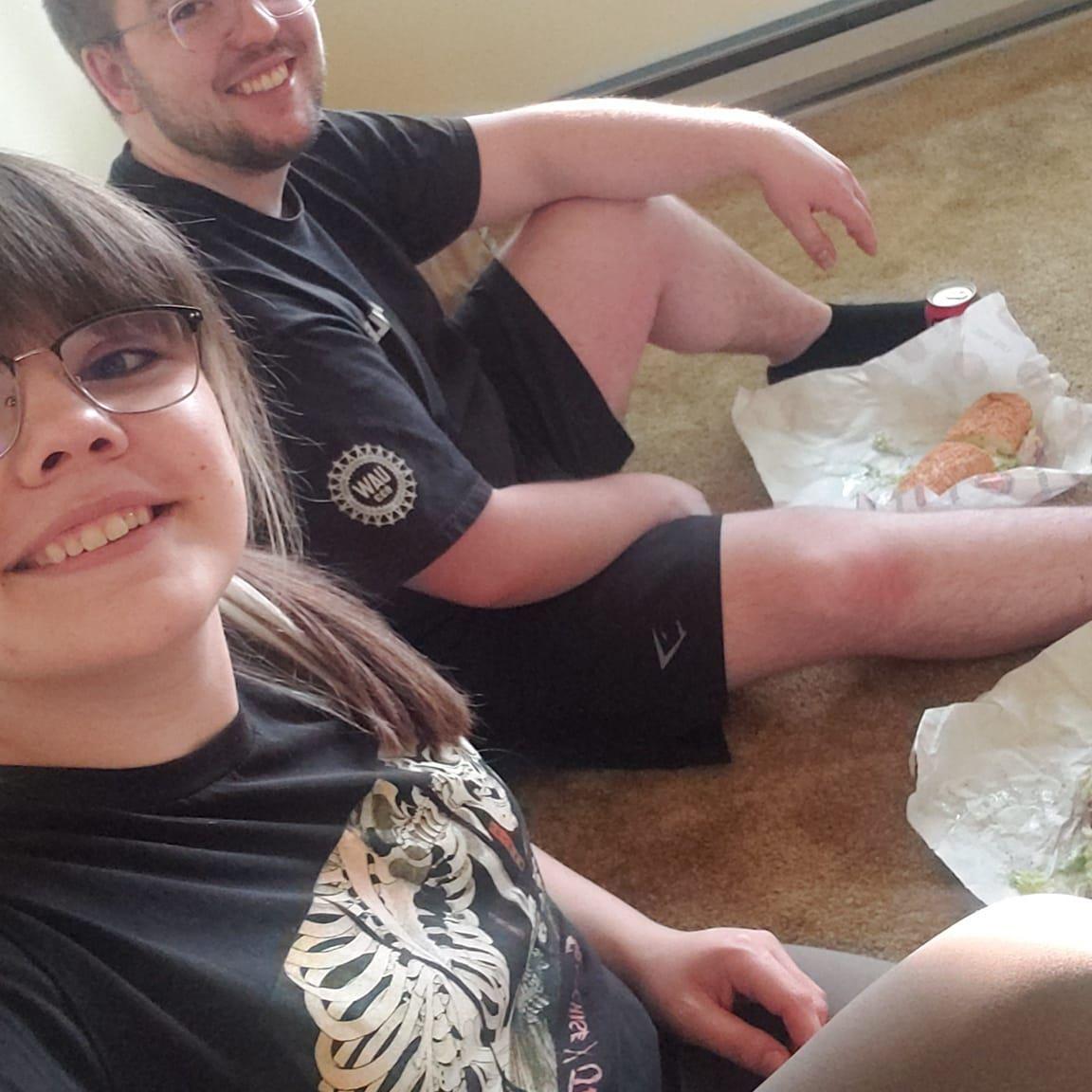 Lunch break after moving into our first house