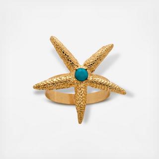 Skinny Starfish Napkin Ring, Set of 4