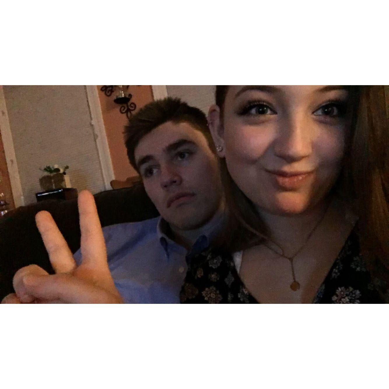 Our first date became the first of many, and this was our first photo together as a couple.
