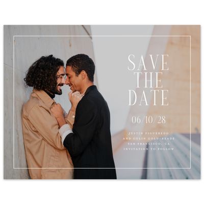 Beige Wedding Digital Save the Date - Vence Photo