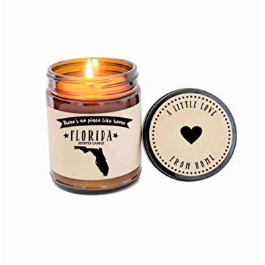 Florida Candle Scented Candle State Candle Gift No Place Like Home Thinking of You Holiday Gift Christmas Gift