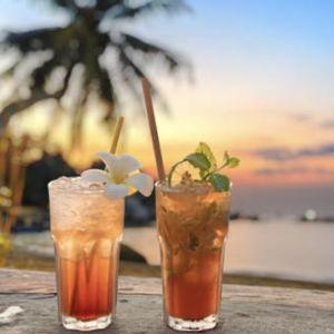Honeymoon sunset cocktails