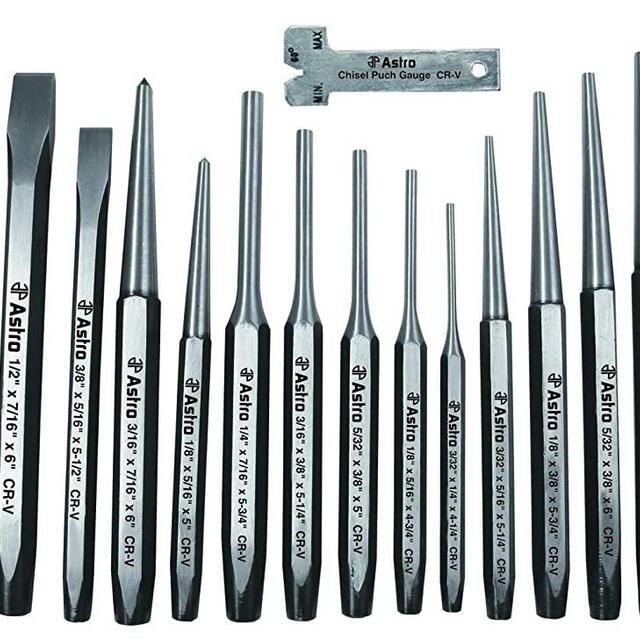Astro Pneumatic Tool 1600 16-Piece Punch and Chisel Set