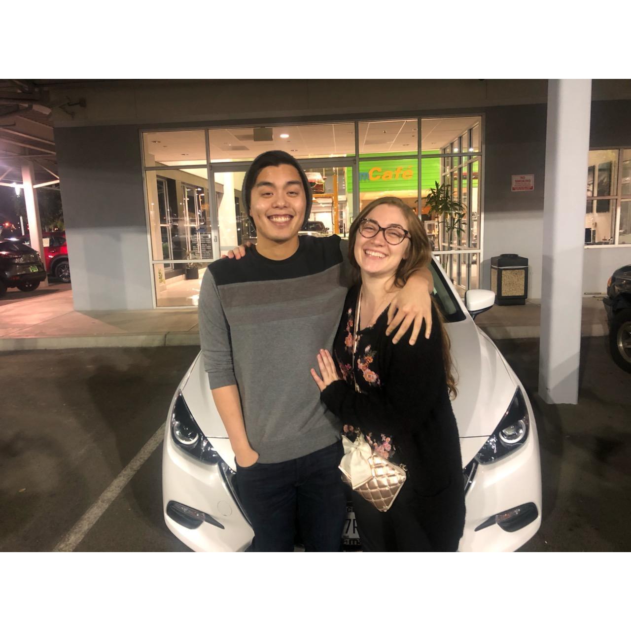 After Kayla bought her first car 2019