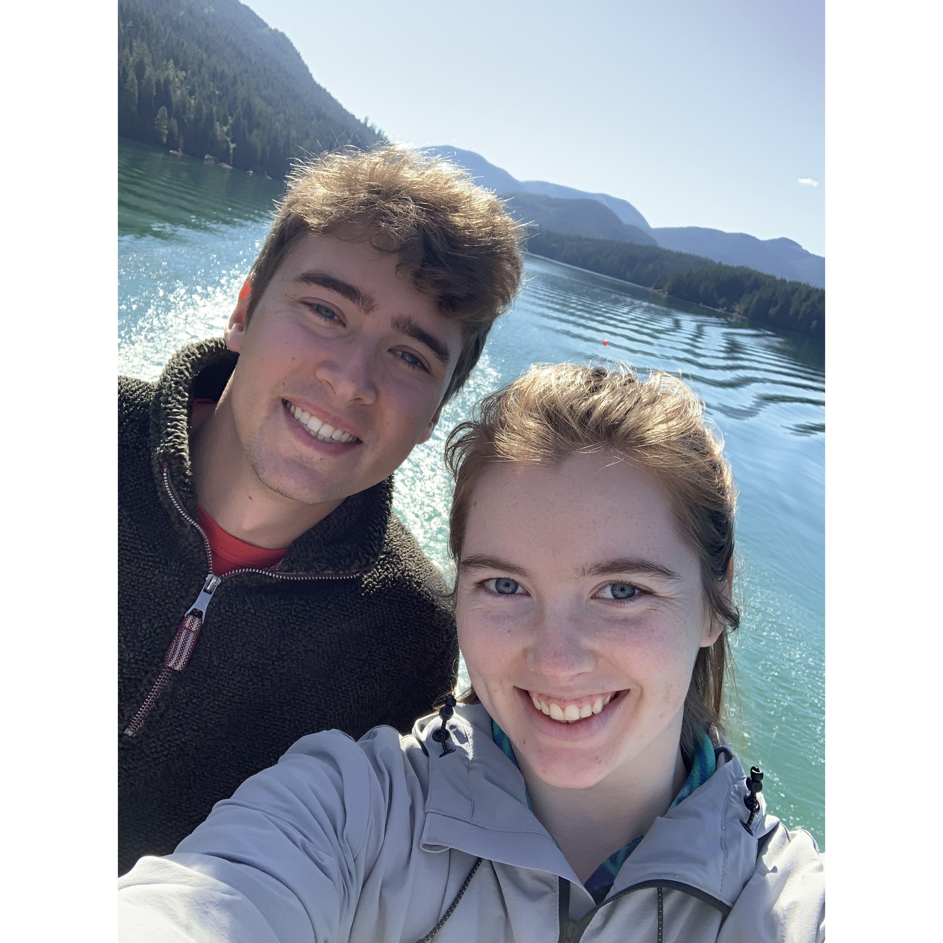 Boat trip down the inlet of Vancouver Island