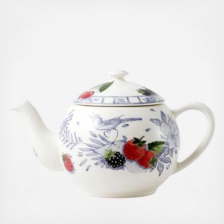 Oiseau Blue Fruits Teapot