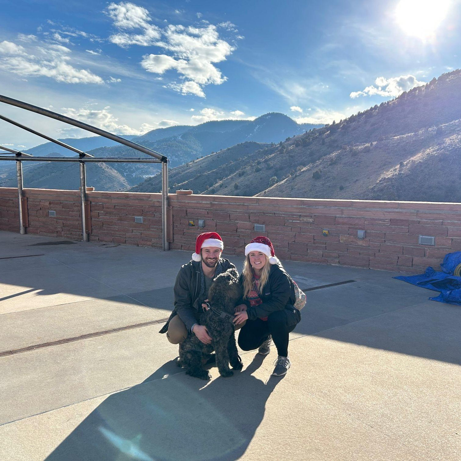 Us and our second dog Theo at Red Rocks