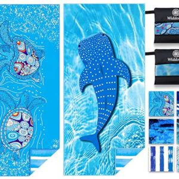 Lightweight Thin Microfiber Beach Towel Sand Free Quick Dry Absorbent Compact Soft Pool Swim Travel Towels Extra Large Oversized Beach Accessories Packable Essentials Stuff Gifts for Adult